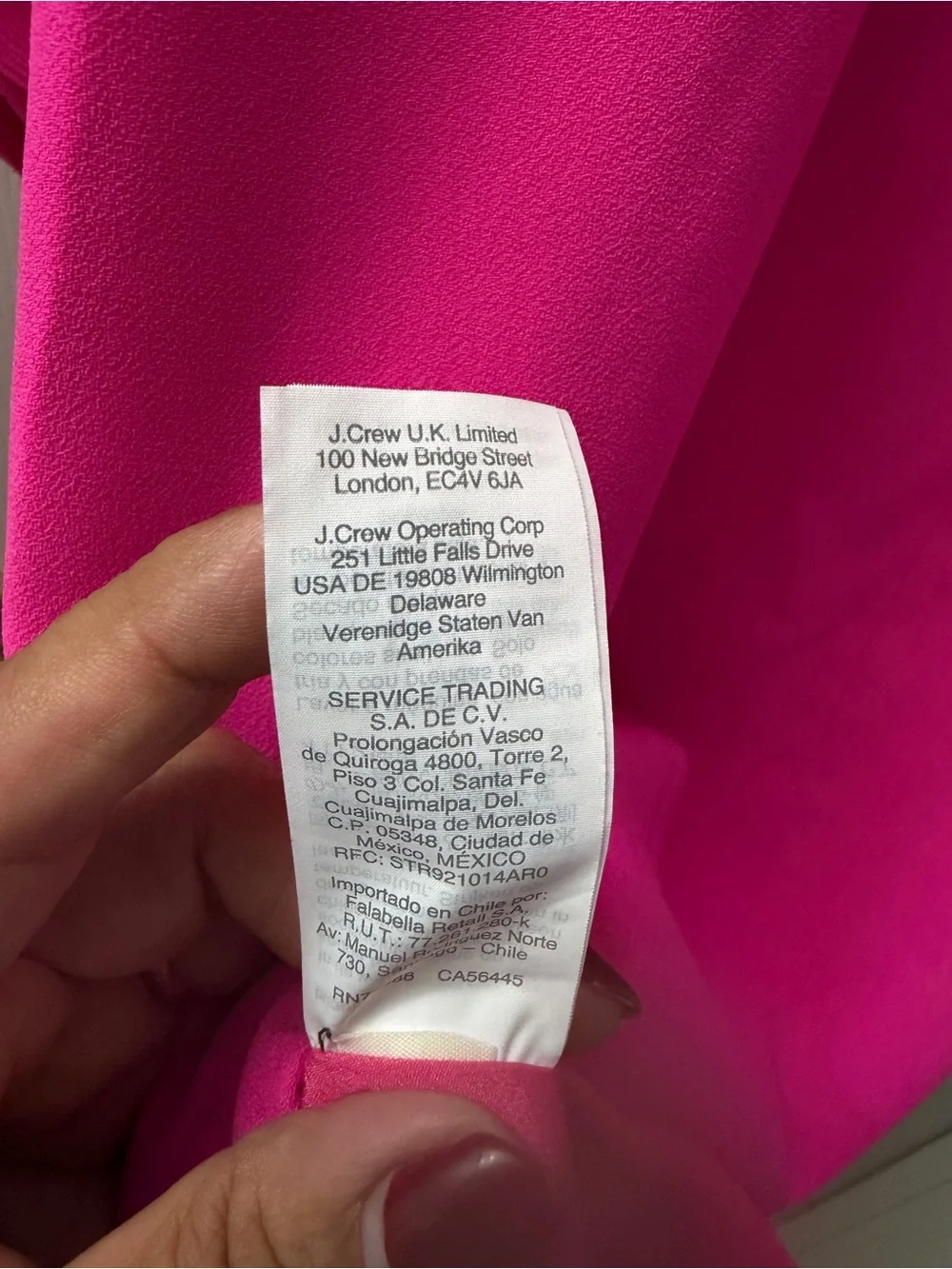 J. Crew Fuchsia Pleated Sleeve Long Sleeve Shift Dress